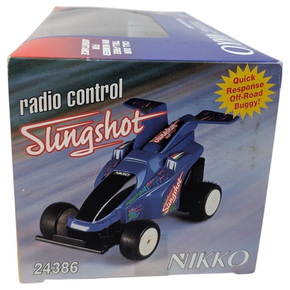 Vintage 80s Nikko Radio Control Slingshot R/C Buggy 1/24 Scale w/ box Test Video - Picture 5 of 16